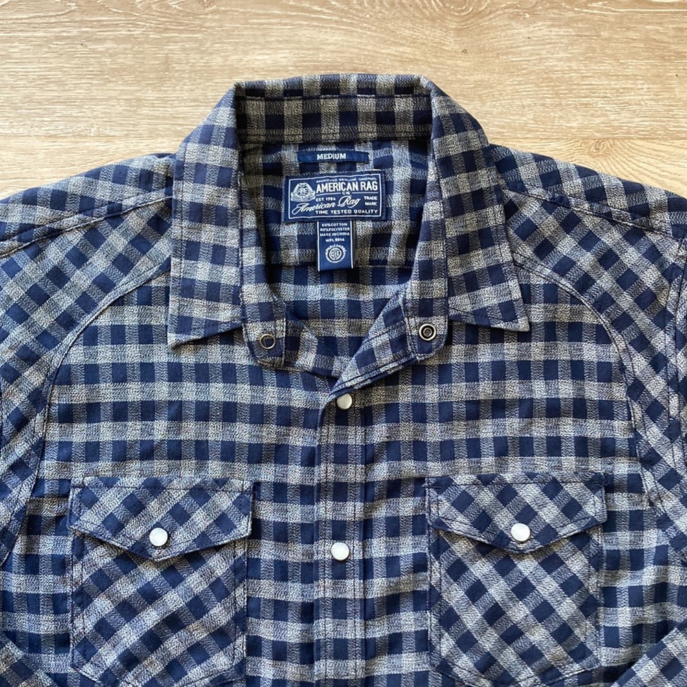 American Rag Pearl Snap Button Down - Picture 2 of 6